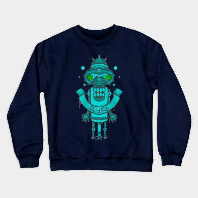 meditating character  green Crewneck Sweatshirt by manuvila